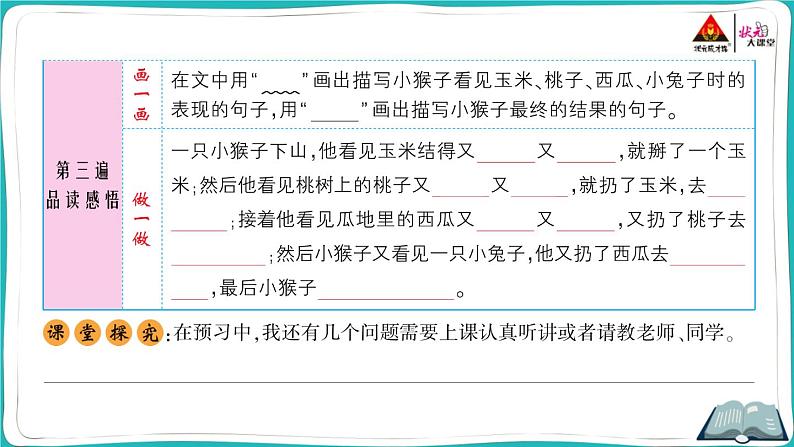 部编版语文一年级下册18 小猴子下山第4页