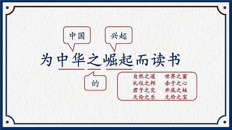 小学语文 部编版 四年级《为中华之崛起而读书》 第二课时 课件第7页