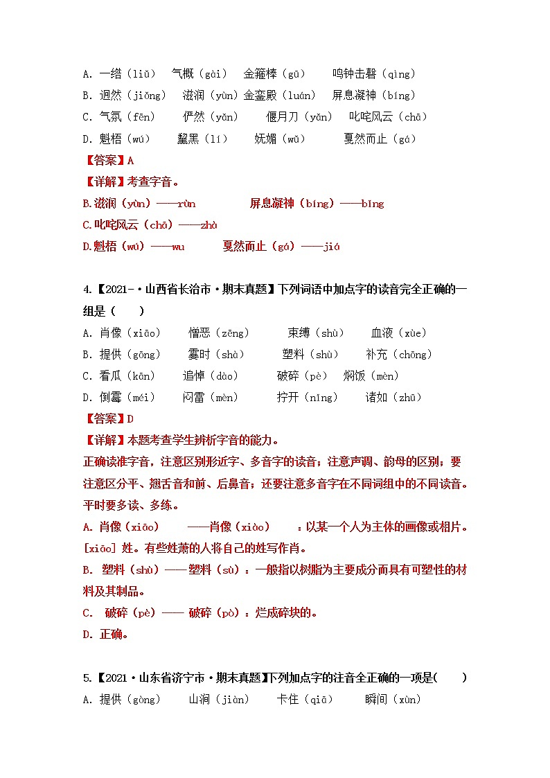专题01字音辨析（解析版）第2页