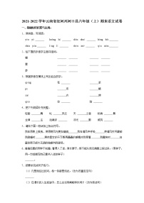 2021-2022学年云南省红河州河口县六年级（上）期末语文试卷