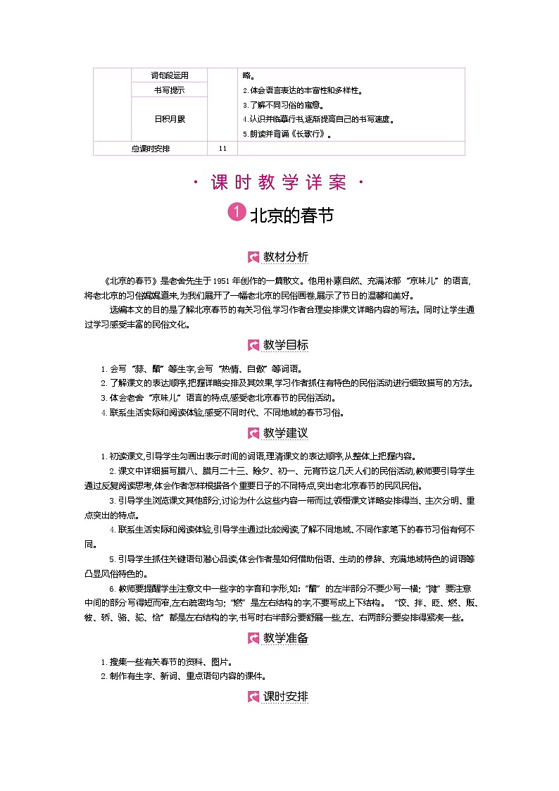 人教版六年级下册第一单元——第一课《北京的春节》【PPT+教案】02
