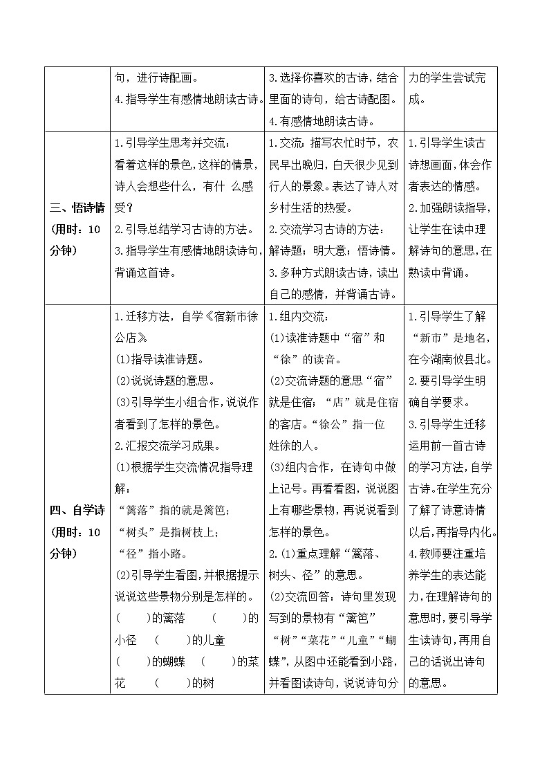 统编四语下 第一单元 第一课 1.古诗词三首 PPT课件+教案02