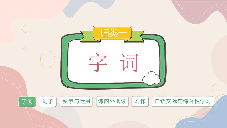 部编版语文六年级上册 字词专项复习（课件PPT）01