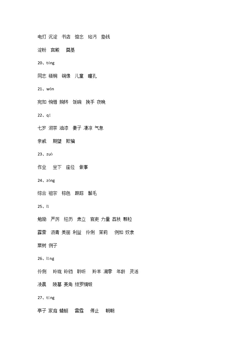 小学语文1-6年级常考的同音字第3页