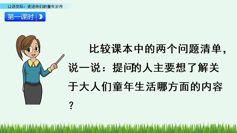 人教语文五下 第1单元 口语交际：走进他们的童年岁月 PPT课件第3页