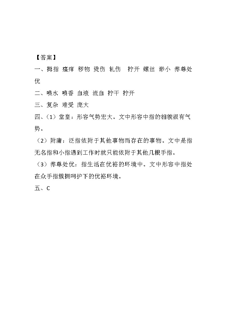 人教语文五下 第8单元 22 手指 PPT课件02