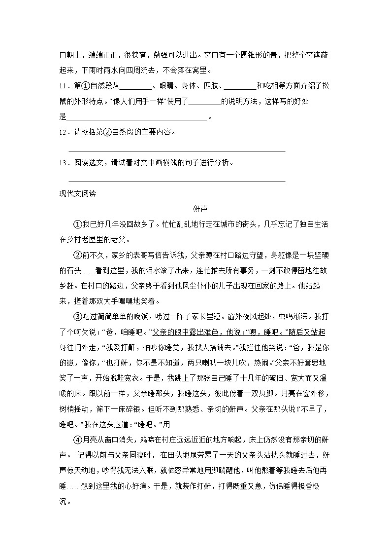 期末易错点检测卷-小学语文五年级上册部编版 (2)第3页