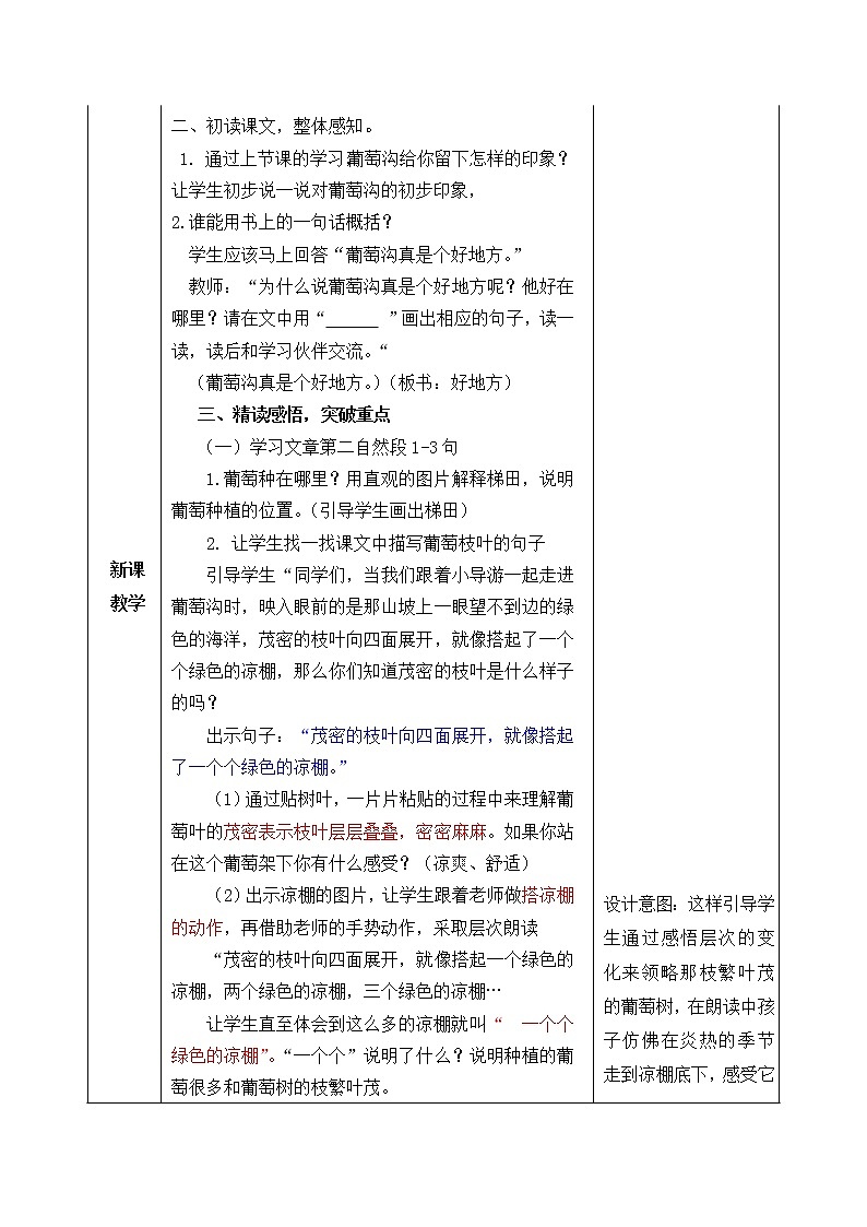 11 葡萄沟 （教案）部编版语文二年级上册02