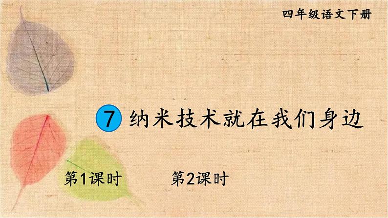 部编版语文四年级下册 7 纳米技术就在我们身边 课件第1页