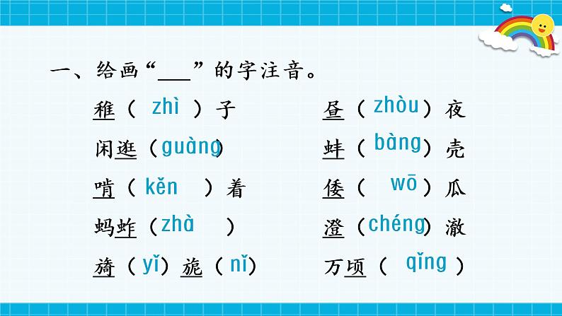 部编版小学语文五年级下册第一单元复习课件04