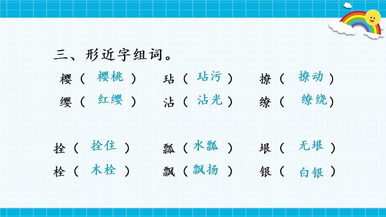 部编版小学语文五年级下册第一单元复习课件07