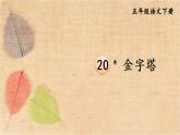 部编版语文五年级下册 20 金字塔 课件