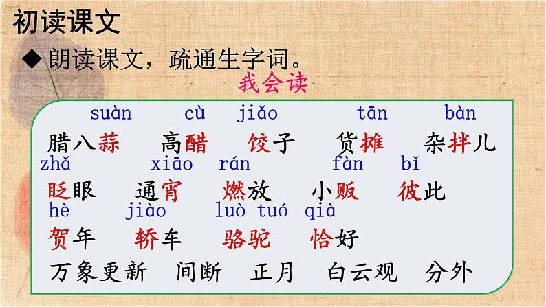 部编版语文六年级下册 1 北京的春节 课件05