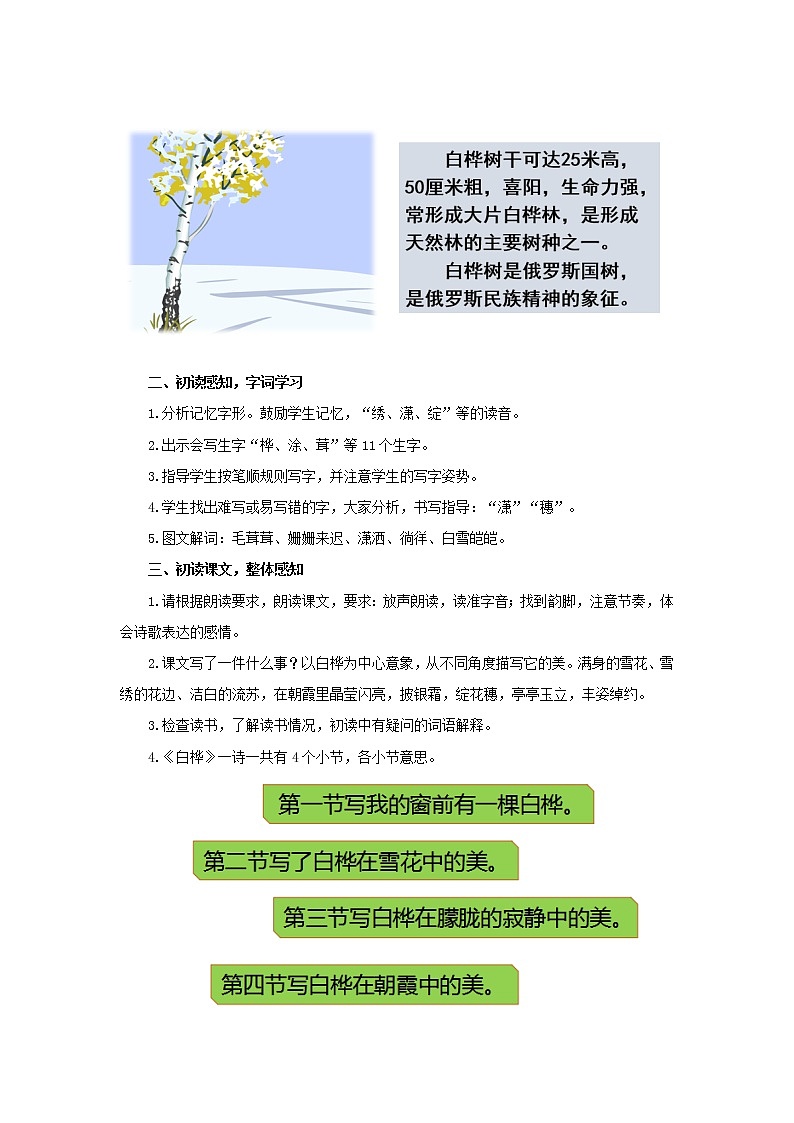 11白桦示范教案第2页