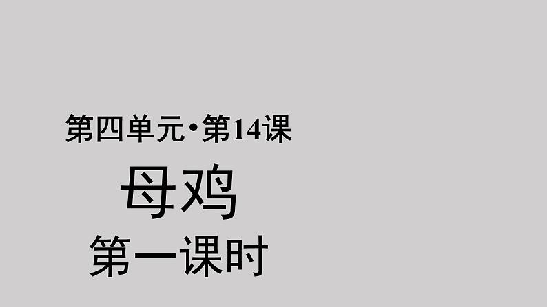 14母鸡示范课件第一课时01