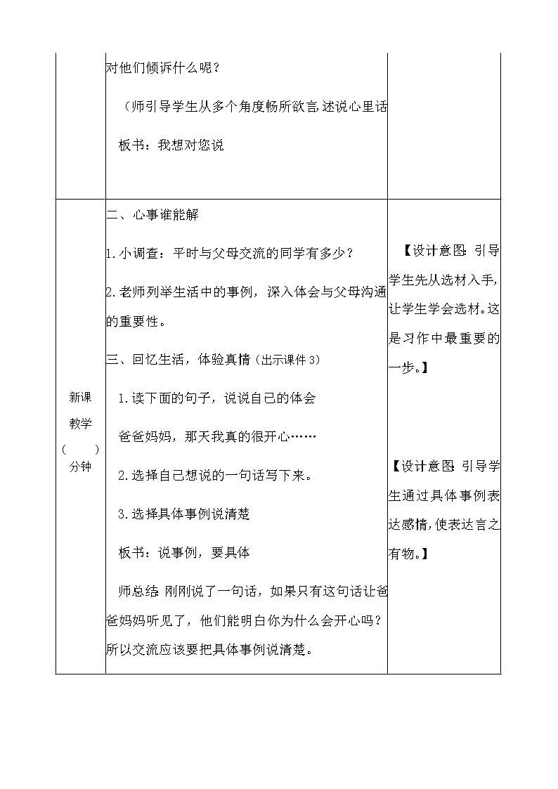人教部编版语文五年级上册《习作：我想对您说 》教学设计02