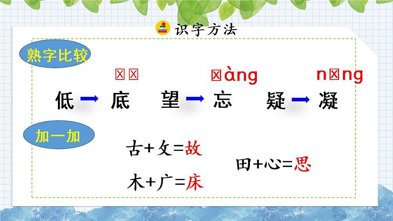 新部编版一年级语文下册《静夜思》ppt课件08