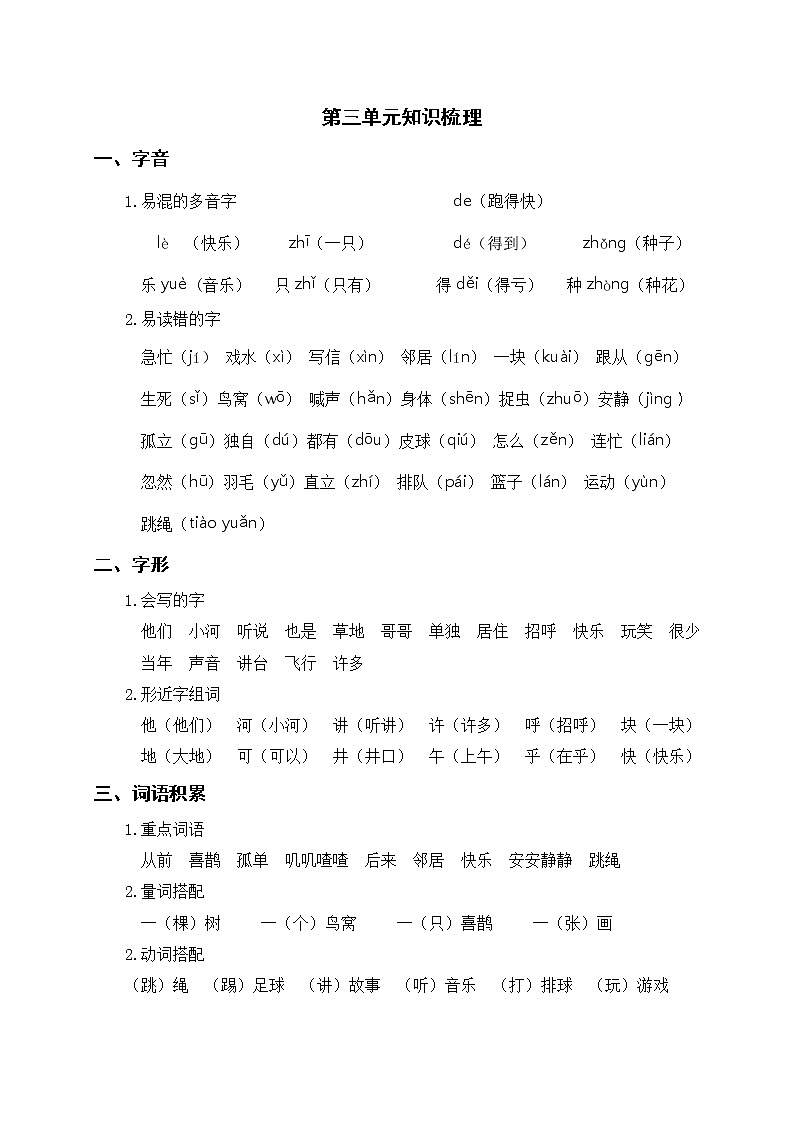 第三单元知识梳理第1页