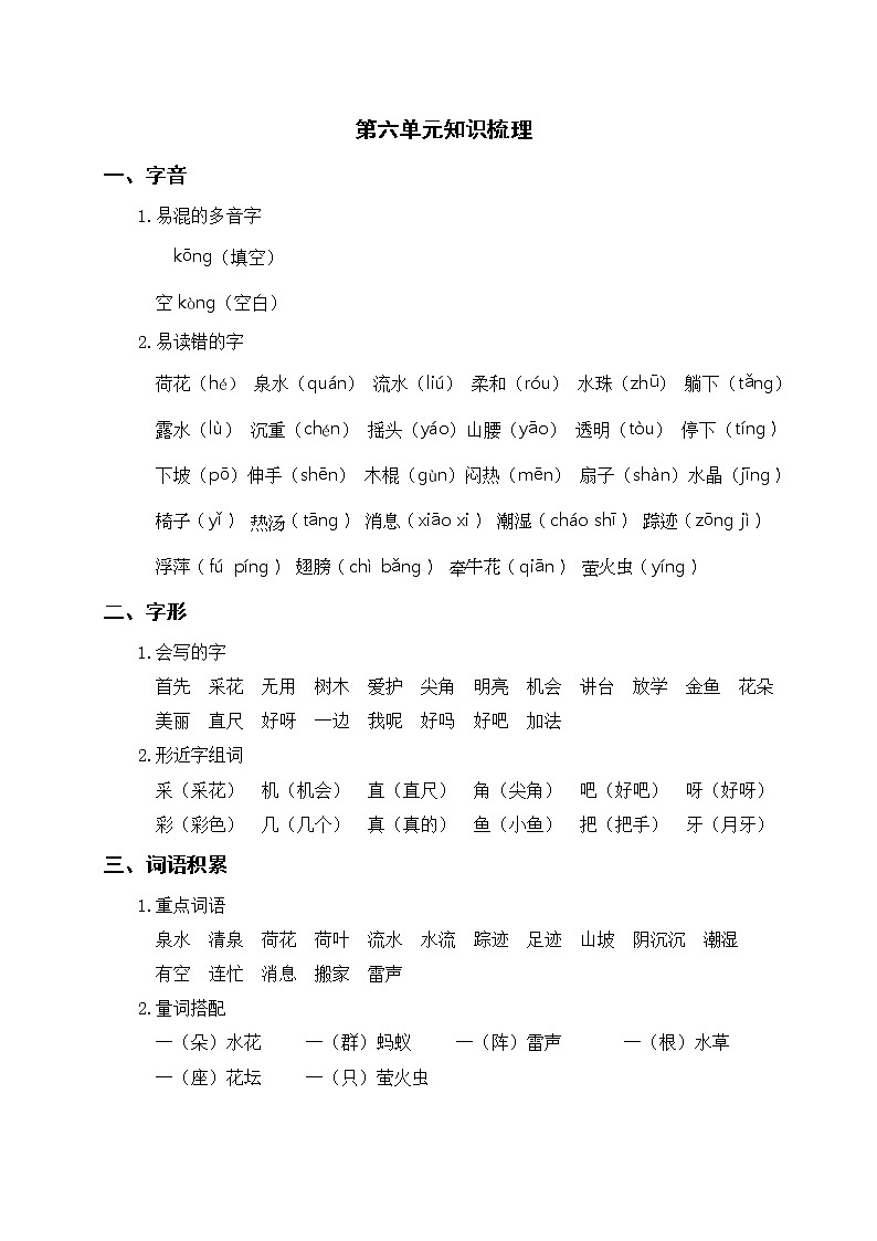 第六单元知识梳理第1页