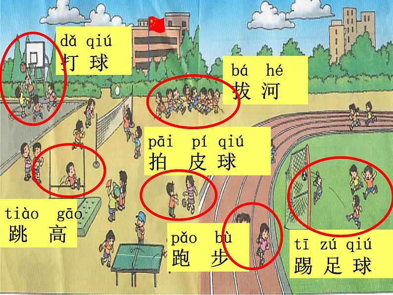 部编版一年级语文下册--7.操场上（课件1）第3页