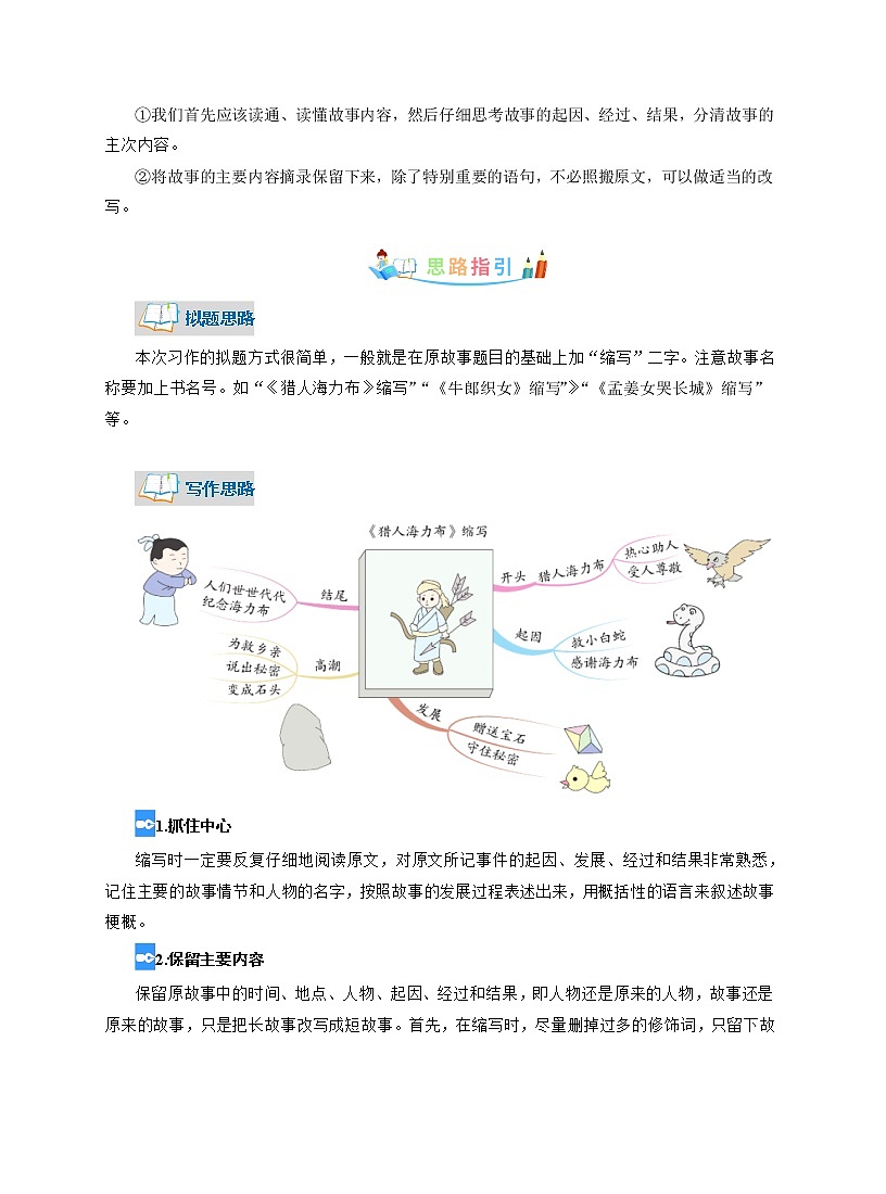 第3单元同步作文：缩写故事-写作指导+范文赏析+病文升格（教师版）-部编版语文五年级上册第2页