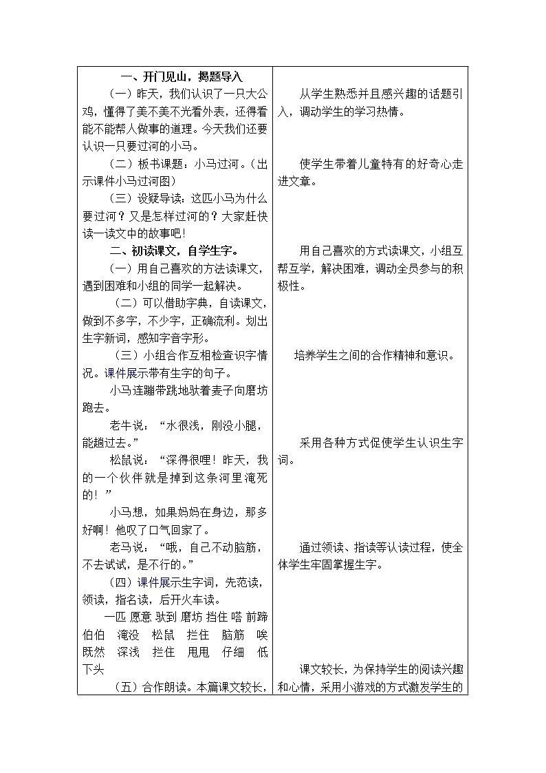 部编版二年级语文下册--14.小马过河（教学设计3）第2页