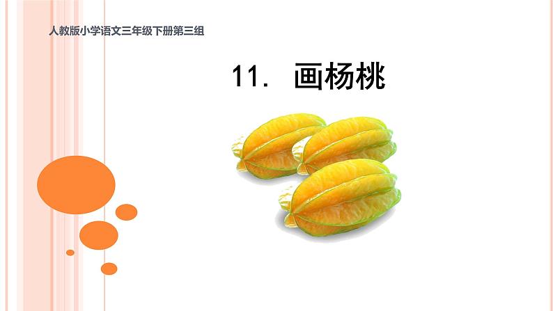 部编版二年级下册语文--13.画杨桃（课件2）第1页