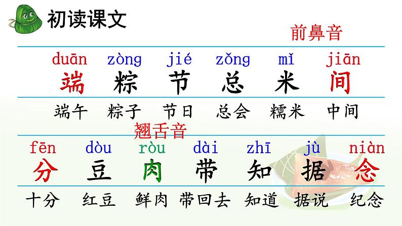 部编版语文一年级下册 10 端午粽 课件04