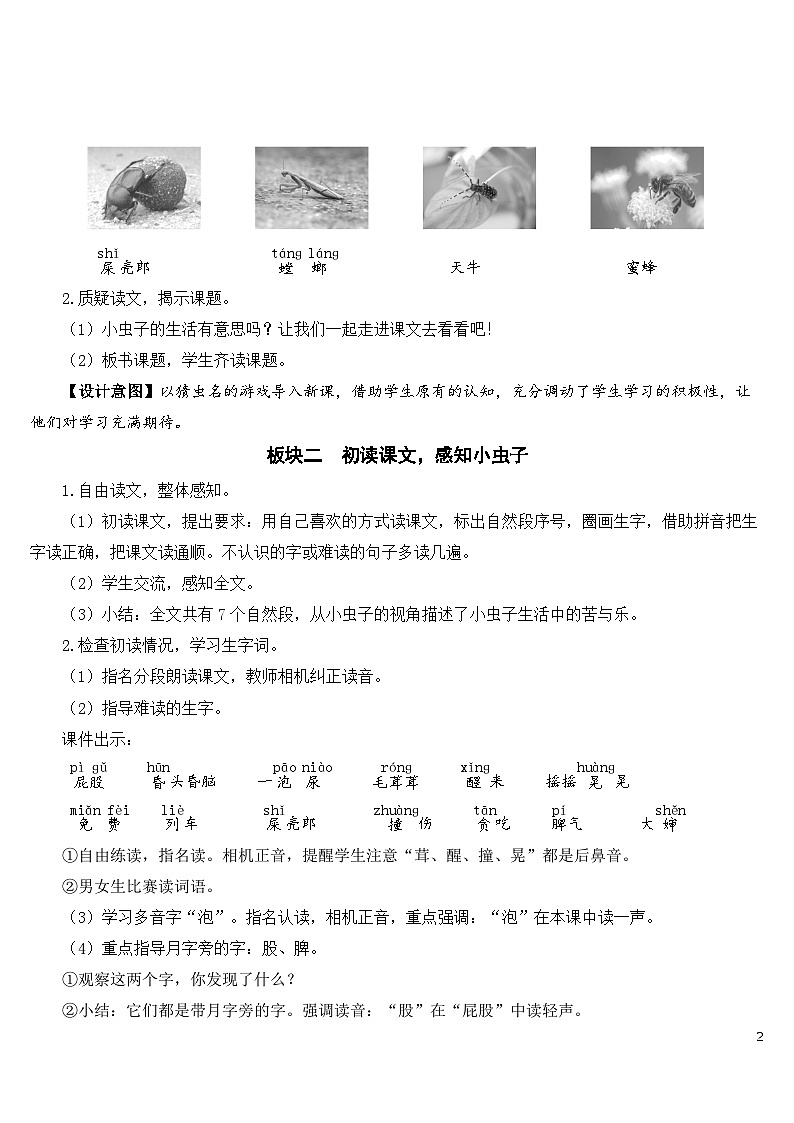 11 我是一只小虫子 课件+教案+导学案+课堂实录+素材02
