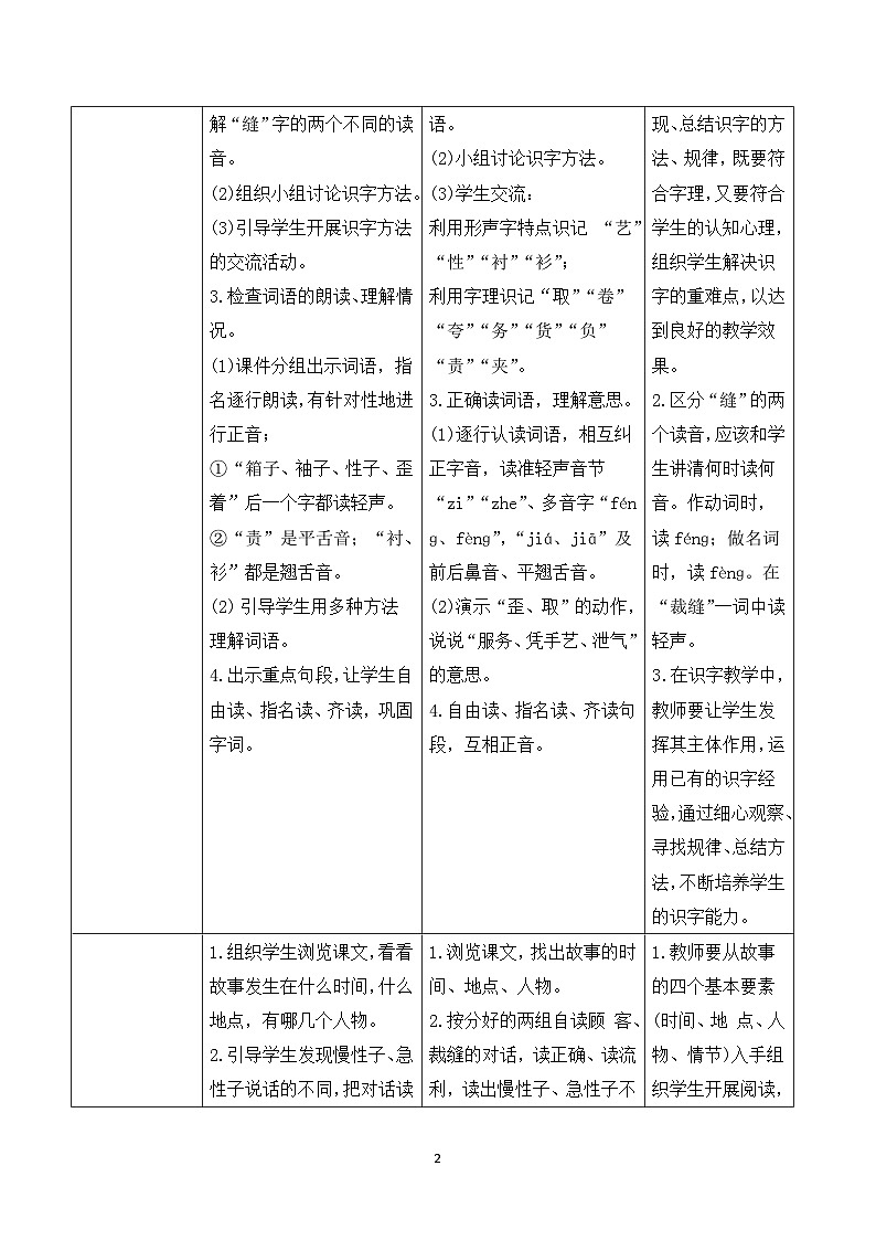 25 慢性子裁缝和急性子顾客 课件+教案+导学案+课堂实录+素材02