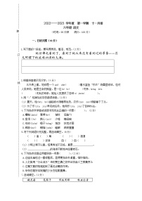 辽宁省海城市2023届六年级上学期11月阶段练习语文试卷