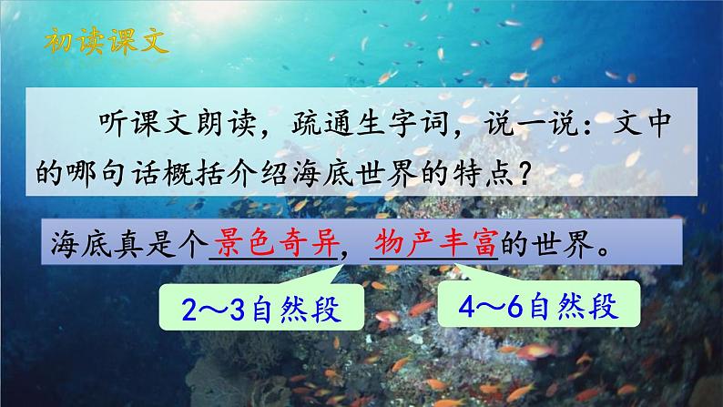 语文部编3下 第七单元 23.海底世界 PPT课件03