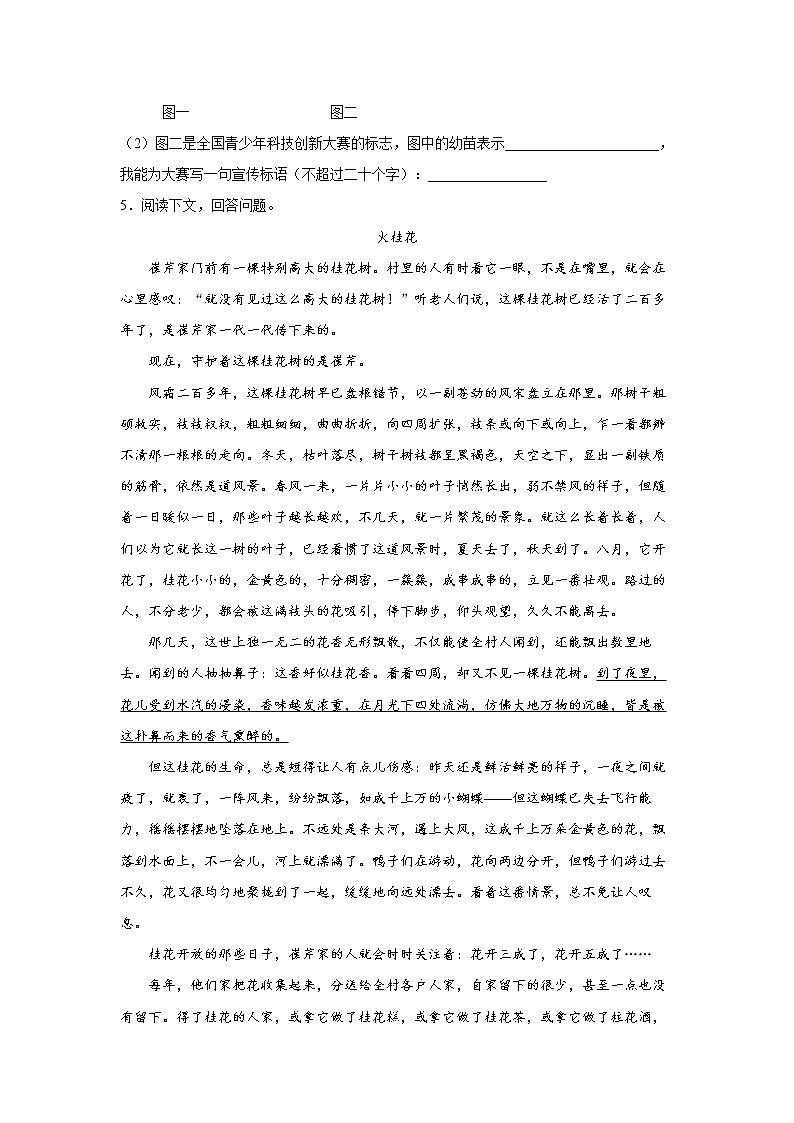 3.《天窗》-课前预习单-四年级语文下册同步试题精编（解析版+学生版）02