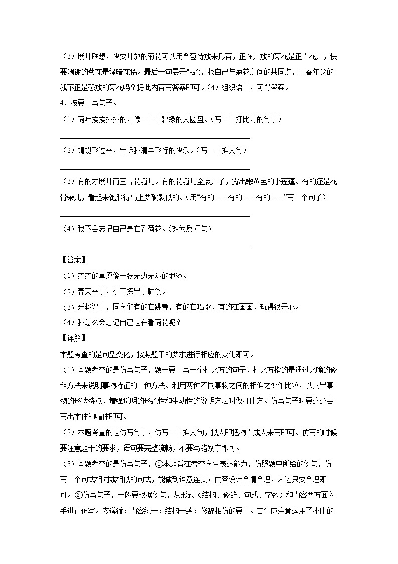 3.《荷花》——课后巩固练（解析版）第2页