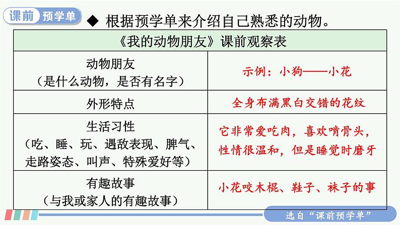 【人教部编版】四下语文  习作：我的动物朋友 （课件+教案）03