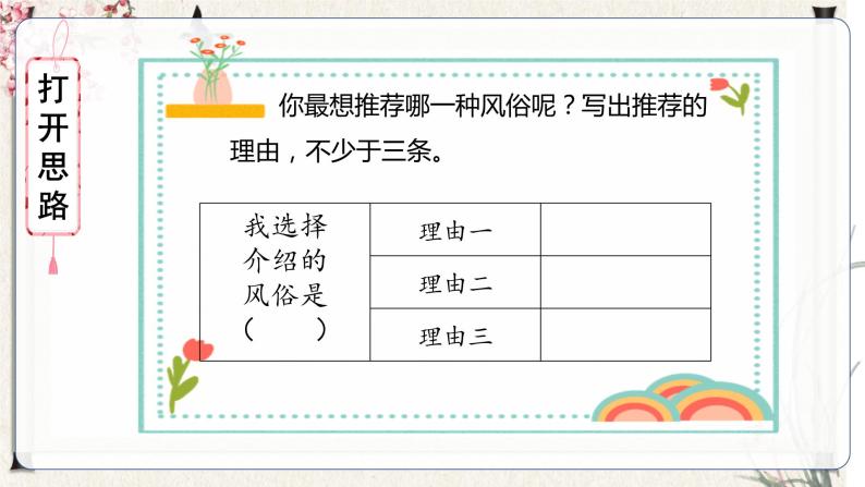 部编版语文六年级下册 习作：家乡的风俗 课件+教案+习题+学习任务单08