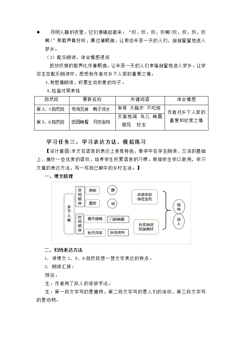 部编版语文四年级下册 第2课《乡下人家》第二课时 课件+教案+练习+学习清单03