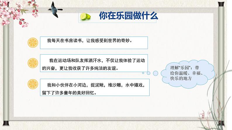 部编版语文四年级下册 习作：我的乐园 课件第4页