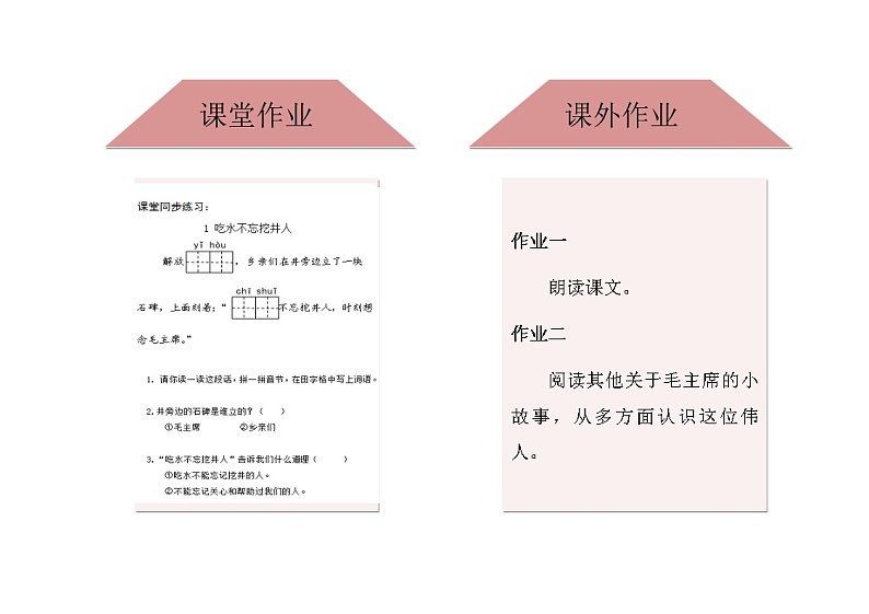 部编版（五四制）语文一下 1.《吃水不忘挖井人》课件+教案+练习01