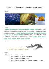 专题16  拓展讲义：诗词鉴赏之描述诗歌画面-2022年小升初语文无忧衔接