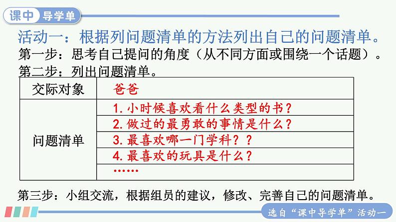 【人教部编版】五年级下册语文  口语交际：走进他们的童年岁月（课件+教案）05