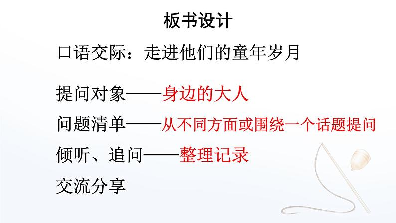 【人教部编版】五年级下册语文  口语交际：走进他们的童年岁月（课件+教案）08