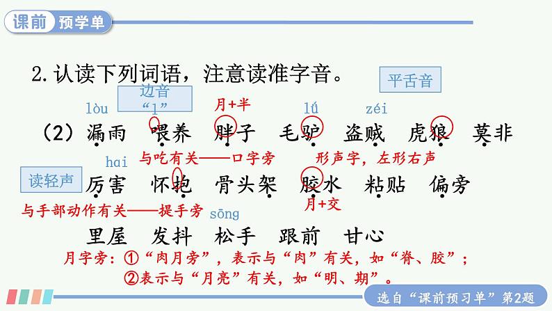 27 漏 精品配套课件教案+学习单 23春三年级语文下册06
