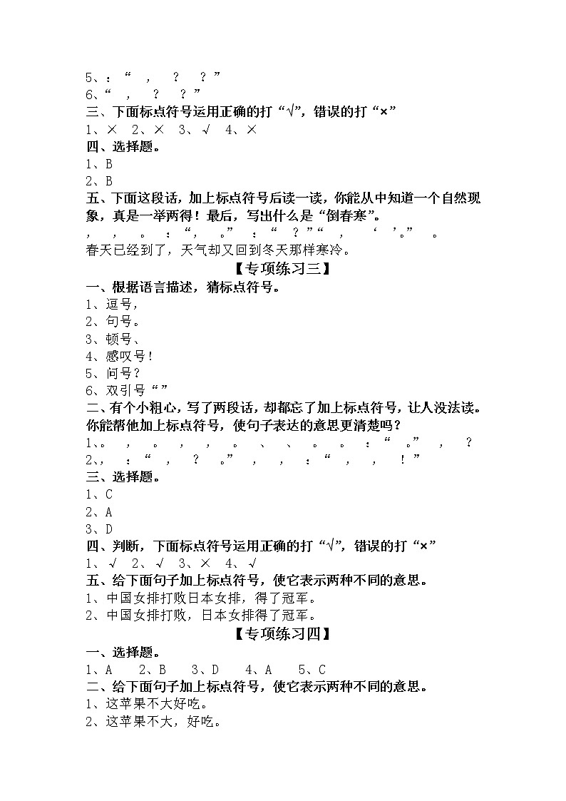 10、标点符号（提升版）（答案）第2页