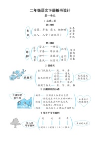 小学语文部编版二年级下册全册板书设计（2023春）