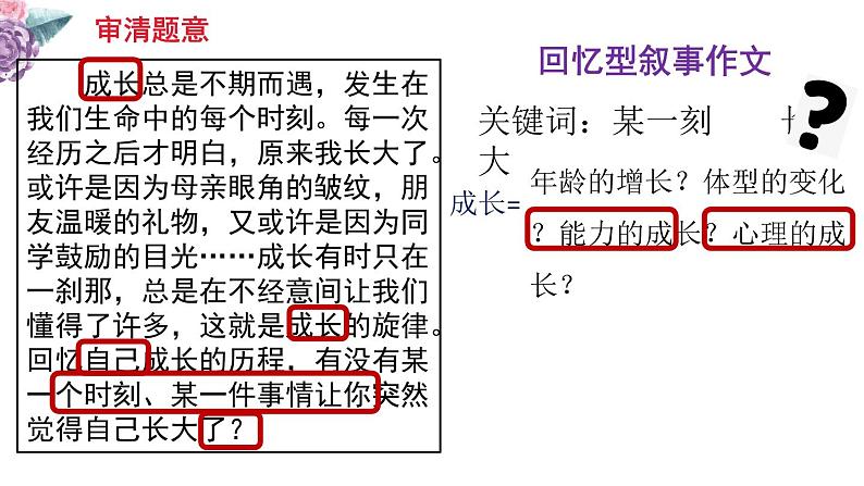 (公开课)部编版语文五下 第一单元习作：那一刻，我长大了课件PPT第3页