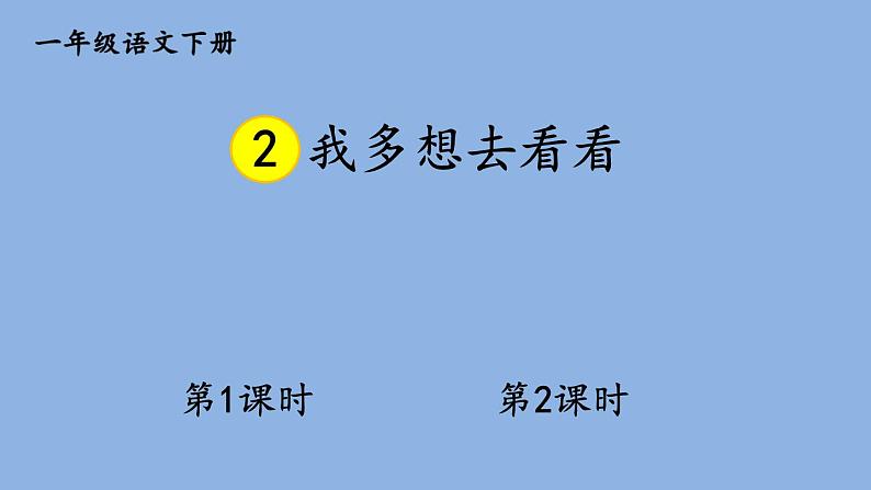 部编版一年级语文下册--2 我多想去看看（课件2）01