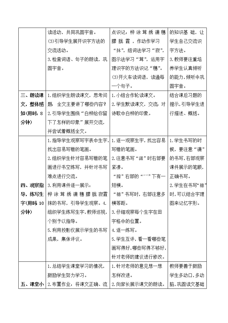 人教4语下 第3单元 11.白桦 PPT课件+教案02