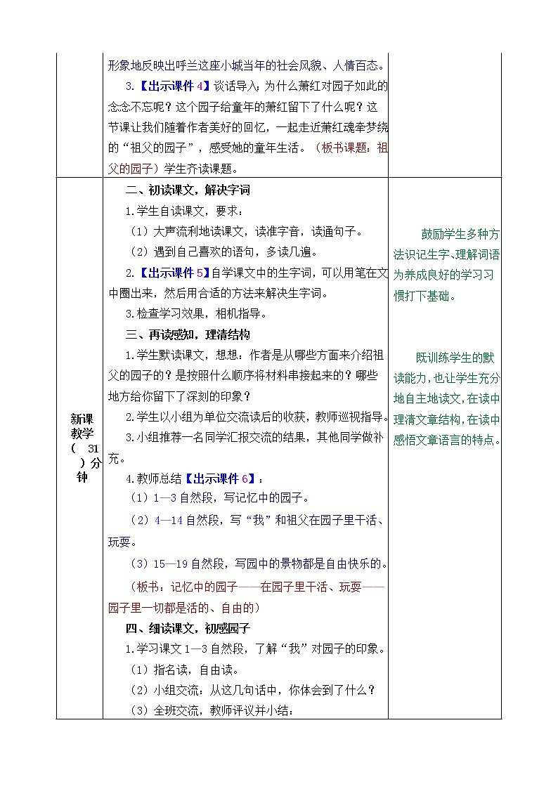 第一单元 2 祖父的园子 课件＋教案＋素材02