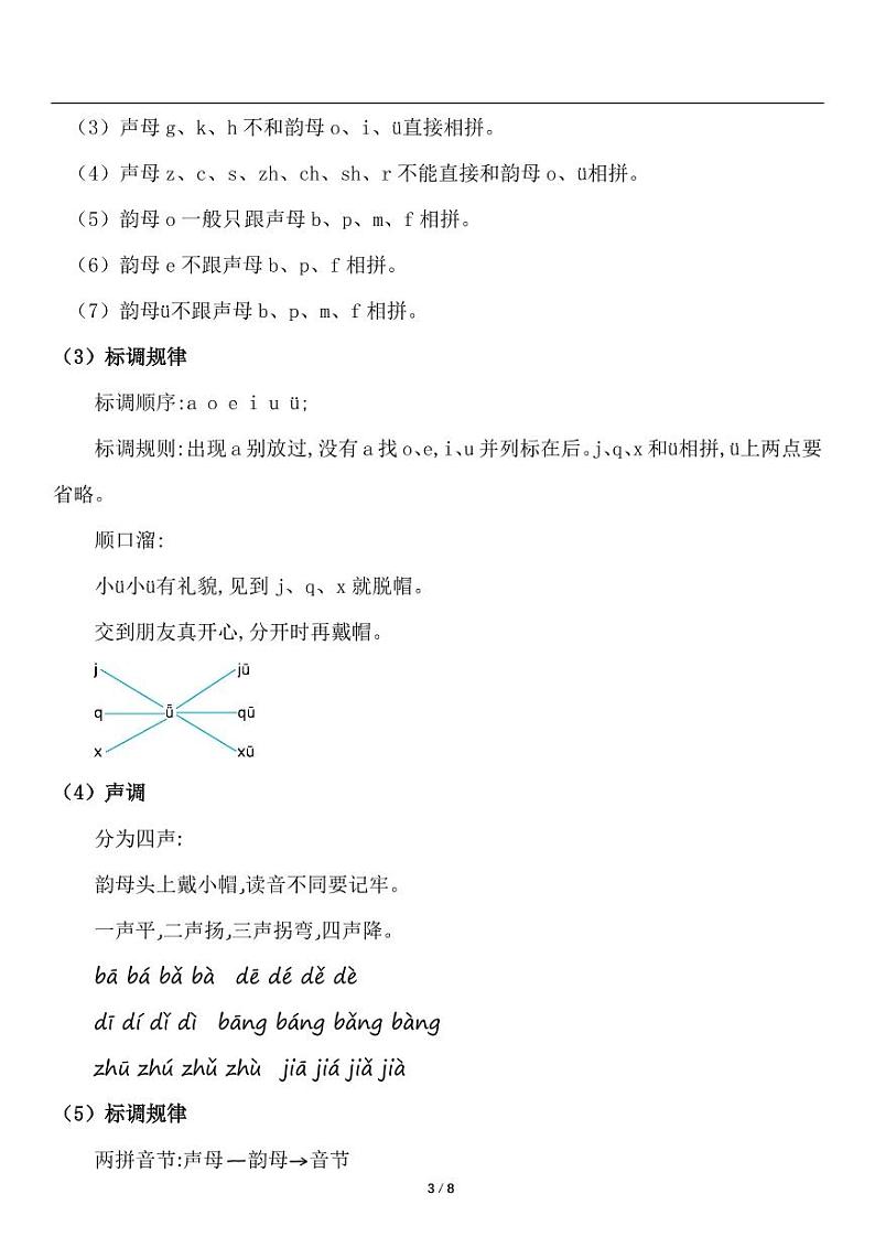 部编版一年级上册语文第二、三单元知识点总结第3页